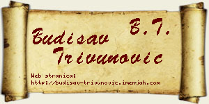 Budisav Trivunović vizit kartica